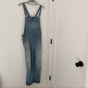 Madewell | straight leg overalls | distressed